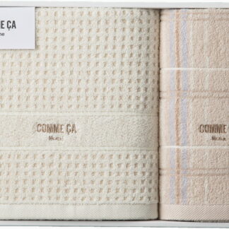 【ラッピング無料】コムサホーム フラン バスタオル ＆ フェイスタオル 22709-55840-237 綿100%