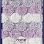 【ラッピング無料】国産 チェルベ ドット バスマット パープル 09091 4PU 日本製