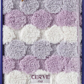 【ラッピング無料】国産 チェルベ ドット バスマット パープル 09091 4PU 日本製