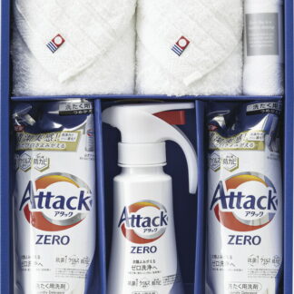 【ラッピング無料】つかいたい贈りたい アタックZEROワンハンドタイプ ＆ 今治製甘撚りタオルセット ZER-40 詰替用 フェイスタオル マイクロファイバークロス