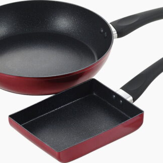 【ラッピング無料】落合務 IH対応マーブルフライパン26cm ＆ 玉子焼 LB-164