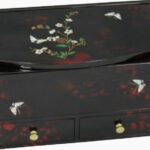 【ラッピング無料】国産 ルビー蝶 ティッシュボックス 小物入れ 2674 日本製 ケース