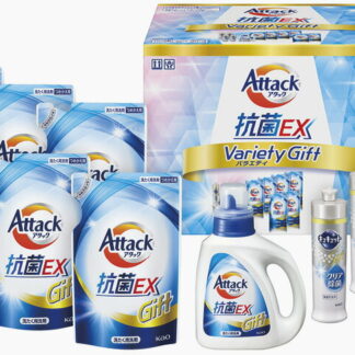 【ラッピング無料】花王 アタック抗菌ＥＸバラエティギフト K･AU-50 詰替用 キュキュットクリア除菌