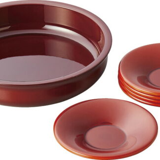 【ラッピング無料】国産 DX両面春慶塗 菓子鉢と茶托セット 42233 日本製