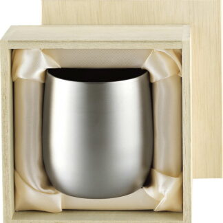 【ラッピング無料】国産 霞 チタン２重ロックカップ250ml TW-3 チタン 日本製 日本酒 焼酎グラス