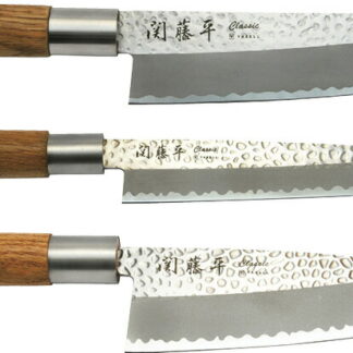 【ラッピング無料】国産 関藤平 classic 鎚起包丁3本組みセット(刺身･三徳･出刃) 32070 日本製