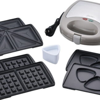 【ラッピング無料】ラノー 着脱式ホットサンドメーカーW(3枚組)(ステンレス) MJ-0644 ワッフルメーカー