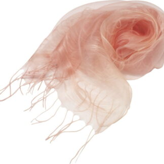 【ラッピング無料】国産 YUMEZAIKU さくら初め 桜染 絹二重羽衣スカーフ 73622 絹100% 日本製 レディーススカーフ