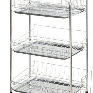 【ラッピング無料】三段水切りバスケット スリム(組立式) LMK-8046 まな板 カッティングボード