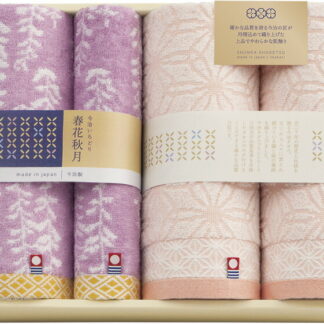 【ラッピング無料】国産 今治いろどり 春花秋月 愛媛今治 バスタオル 3P ＆ フェイスタオル 66590 綿100% 日本製