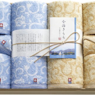 【ラッピング無料】国産 今治きらら 愛媛今治 木箱入りタオルセット 63501 綿100% 日本製 フェイスタオル バスタオル ハンドタオル