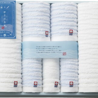 【ラッピング無料】国産 伊予の白波 タオルセット IY2090 綿100% 日本製 フェイス バス ウォッシュ タオル