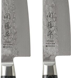 【ラッピング無料】国産 関藤平 ダマスカス包丁2本組セット(三徳包丁・シェフナイフ) 30699 日本製