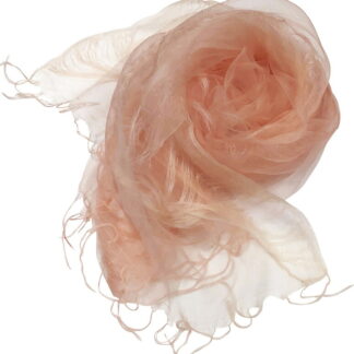 【ラッピング無料】国産 YUMEZAIKU さくら初め 桜染 絹二重羽衣 ストール 73185 絹100% 日本製