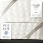 【ラッピング無料】国産 ミューファン? 銀の糸 ワッフルケット(抗菌防臭加工) MFK-81150 綿100% 日本製