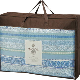 【ラッピング無料】国産 ウールミックス ウール混 掛ふとん ブルー WLM5150B 日本製 掛け 布団