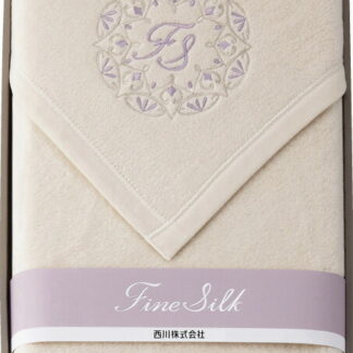 【ラッピング無料】国産 西川 ファインシルク シルク入り 綿毛布(毛羽部分) FQ82024000 日本製