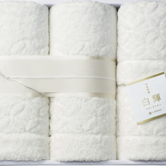 【ラッピング無料】国産 西川 白輝 バスタオル 2P ＆ フェイスタオル 2P TT88140091W 綿100% 日本製