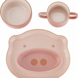 【ラッピング無料】ストウブ ベビー ＆ キッズ テーブルウェア キッズセット 4Pcs ピンク 40507-000-0 セラミック 食器セット プレート ボウル オーバルボウル マグ