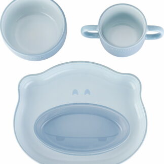 【ラッピング無料】ストウブ ベビー ＆ キッズ テーブルウェア キッズセット 4Pcs ブルー 40507-002-0 セラミック 食器セット プレート ボウル オーバルボウル マグ