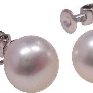 【ラッピング無料】パール･パール･コウベ パールSV イヤリング ホワイトボタン FWES7W-2
