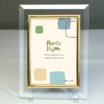 【ラッピング無料】国産 クリスタル フォトフレーム 19314 日本製 絵画 フラワー アート