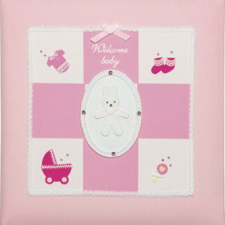 【ラッピング無料】国産 フエルアルバム ウェルカムベビー アルバム ピンク アH-LB-501-P 日本製 ベビーアルバム