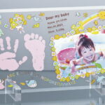 【ラッピング無料】フォトデコム クリアガラス手形足形お仕立て券 PDM10101 絵画 フラワー アート フレーム