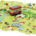 【ラッピング無料】ミキハウス パズルトレイン 16-1587-952 TRPパネル 電車