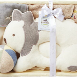 【ラッピング無料】国産 ダンデライオンピローセット 6956-0500 日本製セット 授乳スタイ 汗とりパット ボール 竹籠