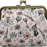 【ラッピング無料】ムーミン 花と遊ぶ ゴブラン織り口金ポーチ 1425013800