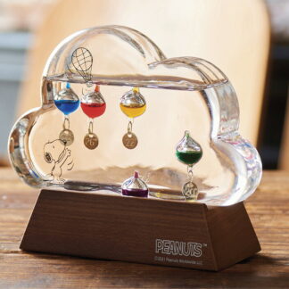 【ラッピング無料】ピーナッツ スヌーピー ガラスフロート温度計 クラウド 151-333211