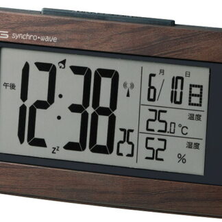 【ラッピング無料】マグ 電波 目覚まし時計 ウッドライン T-743 BR-Z 置き時計