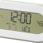 【ラッピング無料】ホワイト ラウンドクロック 6177-23 置き時計