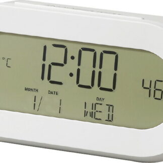 【ラッピング無料】ホワイト ラウンドクロック 6177-23 置き時計