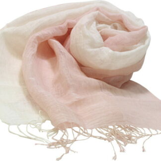 【ラッピング無料】国産 YUMEZAIKU さくら初め 桜染 綿麻かすみ織 ストール 73863 日本製