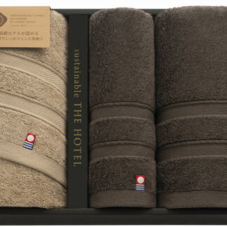 【ラッピング無料】国産 サステナブル THE HOTEL ホテル仕様フェイスタオル 2P ＆ ゲストタオル 65455 綿100% 日本製