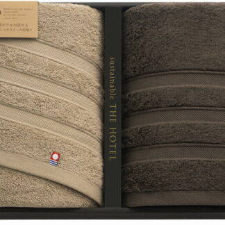 【ラッピング無料】国産 サステナブル THE HOTEL ホテル仕様バスタオル 2P 65411 綿100% 日本製