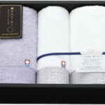 【ラッピング無料】国産 瀬戸内テーラー フェイスタオル 2P ＆ ウォッシュタオル パープル TA-2501PU 綿100% 日本製