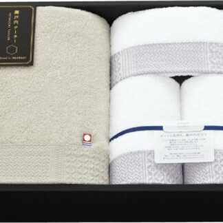 【ラッピング無料】国産 瀬戸内テーラー タオルセット ベージュ TA-5001BE 綿100% 日本製 フェイス バス ウォッシュ タオル