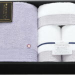 【ラッピング無料】国産 瀬戸内テーラー タオルセット パープル TA-5001PU 綿100% 日本製 フェイス バス ウォッシュ タオル