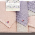 【ラッピング無料】国産 サクラガ−デン 愛媛今治 タオルセット 65080 綿100% 日本製 ハンドタオル バスタオル フェイスタオル