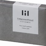 【ラッピング無料】lil(リル) 圧縮フェイスタオル グレー LIL1075GY 綿100%
