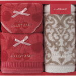 【ラッピング無料】ジル スチュアート プティスリーズ フェイスタオル 2P ＆ タオルハンカチ 58-3159250 綿100%