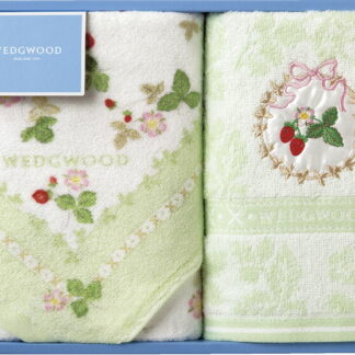 【ラッピング無料】国産 ウェッジウッド ワイルドストロベリー フェイスタオル 2P グリーン TT88200601G 綿100% 日本製