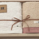 【ラッピング無料】国産 アーバンリサーチ フェイスタオル ＆ ウォッシュタオル レッド UR2315RD 綿100% 日本製