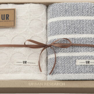 【ラッピング無料】国産 アーバンリサーチ フェイスタオル 2P ブルー UR2320BL 綿100% 日本製