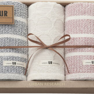 【ラッピング無料】国産 アーバンリサーチ フェイスタオル 3P UR2330 綿100% 日本製
