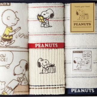 【ラッピング無料】国産 スヌーピー サンクスハート フェイスタオル 2P ＆ ウォッシュタオル 2P TT81250605 日本製