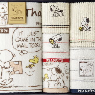 【ラッピング無料】国産 スヌーピー サンクスハート タオルセット TT81500605 日本製 ウォッシュタオル フェイスタオル バスタオル